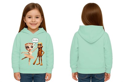 Unisex Brainrot Baskılı Çocuk Swaetshirt Kapüşonlu 3 İplik Şardonlu