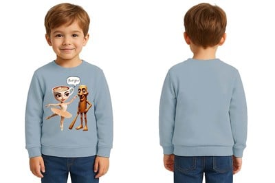 Unisex Braınrot Baskılı Çocuk Swaetshirt 3 İplik Şardonlu