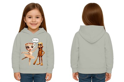 Unisex Brainrot Baskılı Çocuk Swaetshirt Kapüşonlu 3 İplik Şardonlu