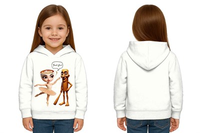 Unisex Brainrot Baskılı Çocuk Swaetshirt Kapüşonlu 3 İplik Şardonlu