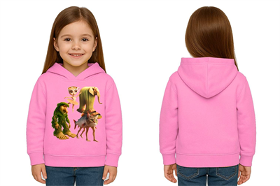 Unisex Brainrot Baskılı Çocuk Swaetshirt Kapüşonlu 3 İplik Şardonlu