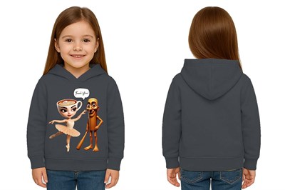Unisex Brainrot Baskılı Çocuk Swaetshirt Kapüşonlu 3 İplik Şardonlu