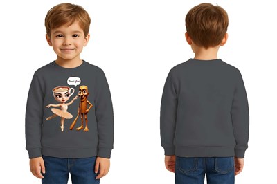 Unisex Braınrot Baskılı Çocuk Swaetshirt 3 İplik Şardonlu
