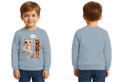 Unisex Braınrot Baskılı Çocuk Swaetshirt 3 İplik Şardonlu