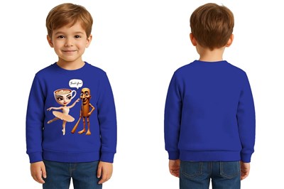 Unisex Braınrot Baskılı Çocuk Swaetshirt 3 İplik Şardonlu