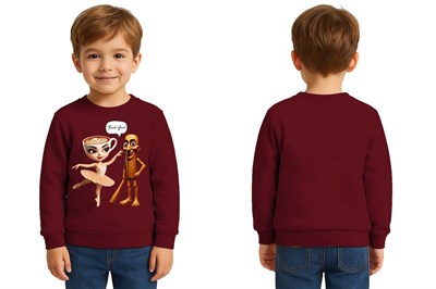 Unisex Braınrot Baskılı Çocuk Swaetshirt 3 İplik Şardonlu
