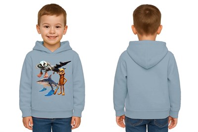 Unisex Brainrot Baskılı Çocuk Swaetshirt Kapüşonlu 3 İplik Şardonlu