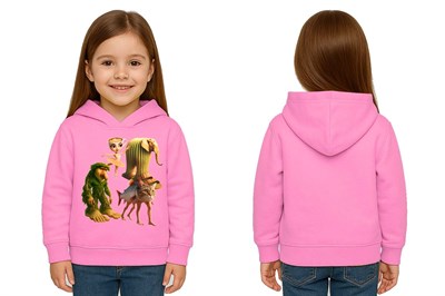 Unisex Brainrot Baskılı Çocuk Swaetshirt Kapüşonlu 3 İplik Şardonlu