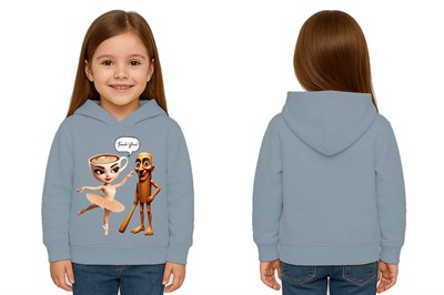 Unisex Brainrot Baskılı Çocuk Swaetshirt Kapüşonlu 3 İplik Şardonlu