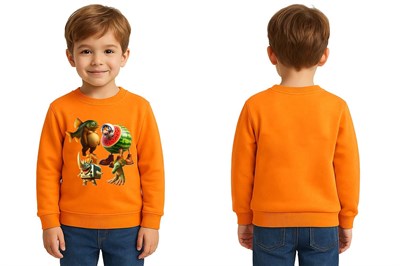 Unisex Braınrot Baskılı Çocuk Swaetshirt 3 İplik Şardonlu