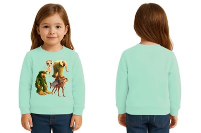 Unisex Braınrot Baskılı Çocuk Swaetshirt 3 İplik Şardonlu