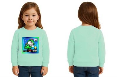 Unisex Brawl Stars Baskılı Çocuk Swaetshirt 3 İplik Şardonlu