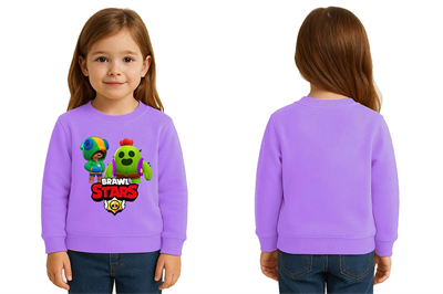 Unisex Brawl Stars Baskılı Çocuk Swaetshirt 3 İplik Şardonlu