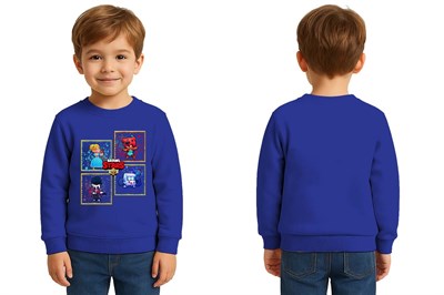 Unisex Brawl Stars Baskılı Çocuk Swaetshirt 3 İplik Şardonlu