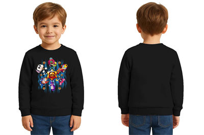 Unisex Brawl Stars Baskılı Çocuk Swaetshirt 3 İplik Şardonlu