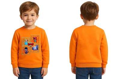 Unisex Brawl Stars Baskılı Çocuk Swaetshirt 3 İplik Şardonlu