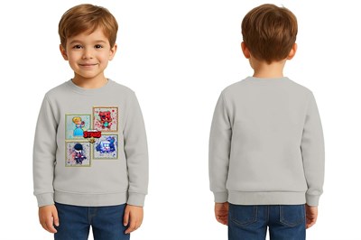 Unisex Brawl Stars Baskılı Çocuk Swaetshirt 3 İplik Şardonlu