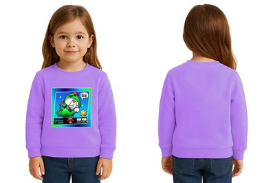 Unisex Brawl Stars Baskılı Çocuk Swaetshirt 3 İplik Şardonlu