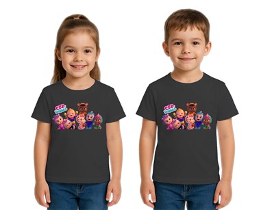 Unisex Cry Babies baskılı Çocuk Tişört pamuklu penye kumaş