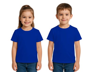 Unisex düz renkli Çocuk Tişört pamuklu penye kumaş