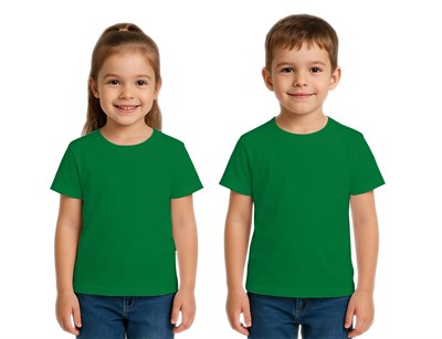 Unisex düz renkli Çocuk Tişört pamuklu penye kumaş