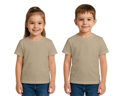 Unisex düz renkli Çocuk Tişört pamuklu penye kumaş