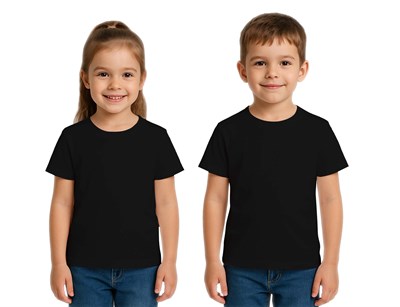 Unisex düz renkli Çocuk Tişört pamuklu penye kumaş
