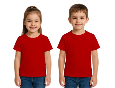 Unisex düz renkli Çocuk Tişört pamuklu penye kumaş