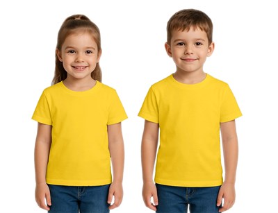 Unisex düz renkli Çocuk Tişört pamuklu penye kumaş