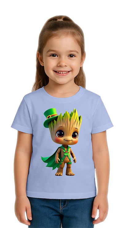 Unisex Groot Baskılı Çocuk Tişört pamuklu penye kumaş
