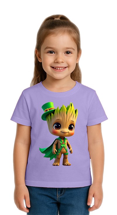 Unisex Groot Baskılı Çocuk Tişört pamuklu penye kumaş