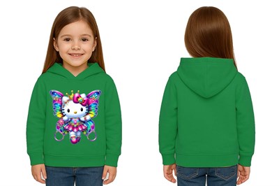 Unisex hello kity  Baskılı Çocuk Swaetshirt  Baskılı Kapüşonlu 3 İplik Şardonlu