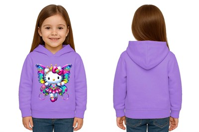 Unisex hello kity  Baskılı Çocuk Swaetshirt  Baskılı Kapüşonlu 3 İplik Şardonlu
