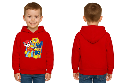 Unisex Pawpetrol Baskılı Çocuk Swaetshirt Kapşonlu 3 İplik Şardonlu