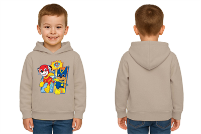 Unisex Pawpetrol Baskılı Çocuk Swaetshirt Kapşonlu 3 İplik Şardonlu