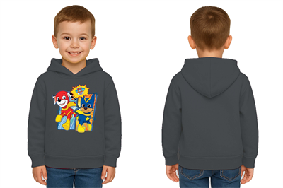 Unisex Pawpetrol Baskılı Çocuk Swaetshirt Kapşonlu 3 İplik Şardonlu