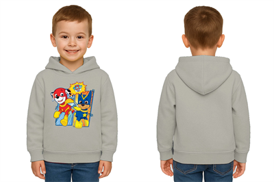 Unisex Pawpetrol Baskılı Çocuk Swaetshirt Kapşonlu 3 İplik Şardonlu