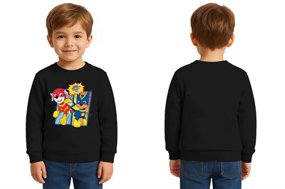 Unisex Pawpetrol Baskılı Çocuk Swaetshirt 3 İplik Şardonlu