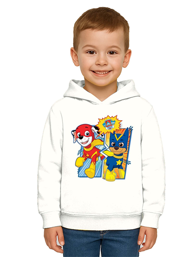 Unisex Pawpetrol Baskılı Çocuk Swaetshirt Kapşonlu 3 İplik Şardonlu
