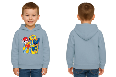 Unisex Pawpetrol Baskılı Çocuk Swaetshirt Kapşonlu 3 İplik Şardonlu