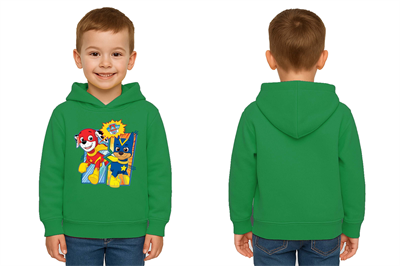 Unisex Pawpetrol Baskılı Çocuk Swaetshirt Kapşonlu 3 İplik Şardonlu