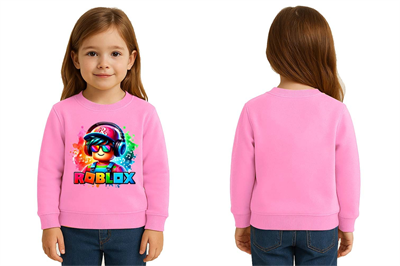 Unisex roblox Baskılı Çocuk Swaetshirt 3 İplik Şardonlu
