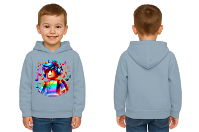 Unisex roblox Baskılı Çocuk Swaetshirt  Baskılı Kapüşonlu 3 İplik Şardonlu