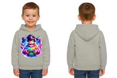Unisex roblox Baskılı Çocuk Swaetshirt  Baskılı Kapüşonlu 3 İplik Şardonlu