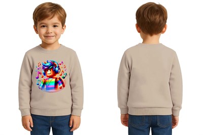 Unisex roblox Baskılı Çocuk Swaetshirt 3 İplik Şardonlu