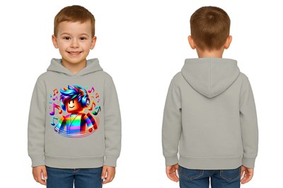 Unisex roblox Baskılı Çocuk Swaetshirt  Baskılı Kapüşonlu 3 İplik Şardonlu