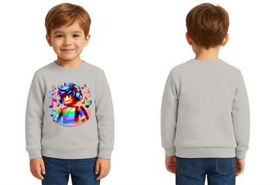 Unisex roblox Baskılı Çocuk Swaetshirt 3 İplik Şardonlu