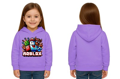 Unisex roblox Baskılı Çocuk Swaetshirt  Baskılı Kapüşonlu 3 İplik Şardonlu