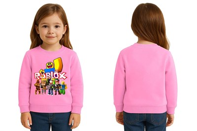 Unisex roblox Baskılı Çocuk Swaetshirt 3 İplik Şardonlu