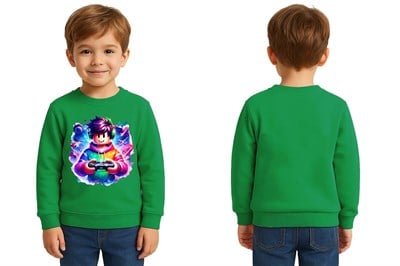 Unisex roblox Baskılı Çocuk Swaetshirt 3 İplik Şardonlu